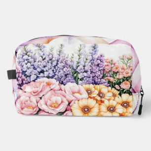 Neceser FLORES DE MUELLE DE PASTEL PURPLE PINK naranja