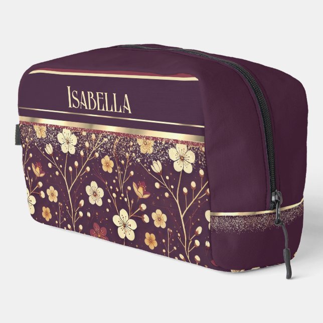 Neceser Flores doradas: Delicada Sinfonía Floral (Esquina derecha)