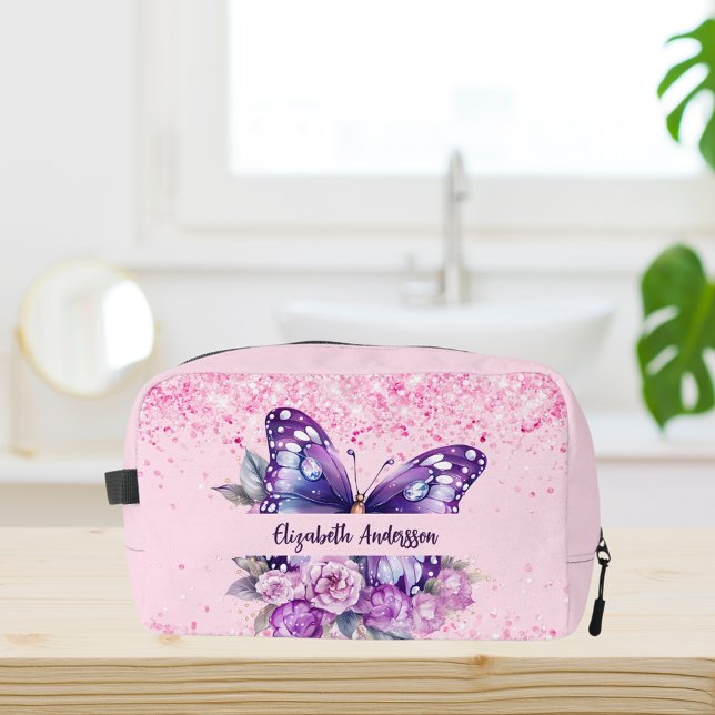Neceser Flores moradas rosadas de mariposa (Subido por el creador)