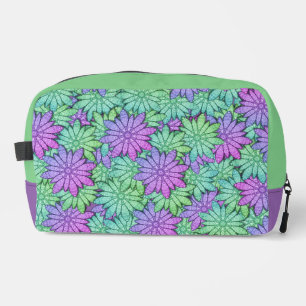 Neceser Flores moradas y verdes divertidas