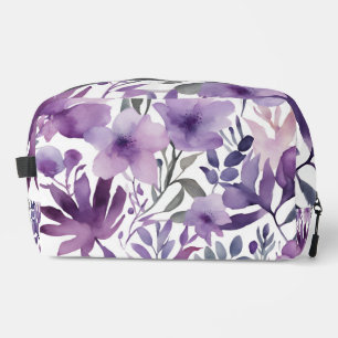 Neceser Flores púrpura acuarela