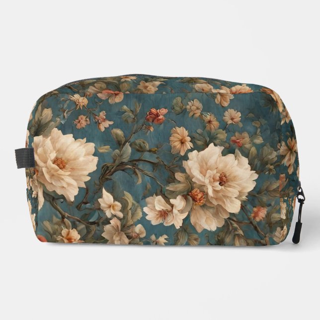 Neceser Flores rojas de coral exquisito blanco y exuberant (Anverso)