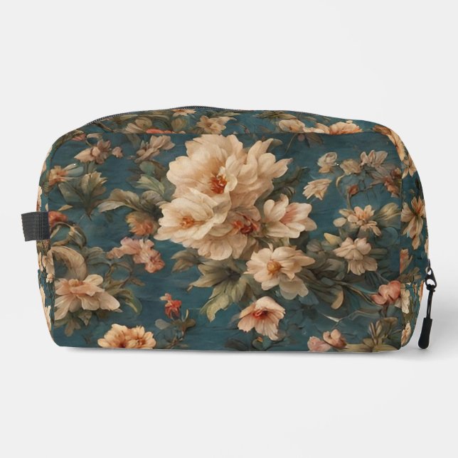 Neceser Flores rojas de coral exquisito blanco y exuberant (Anverso)