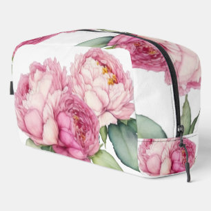 Neceser Flores rosadas color agua peonías rosadas rosadas