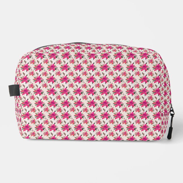 Neceser Flores rosadas diseño de patrón floral (Anverso)