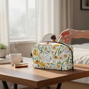 Neceser Flores silvestres rusticas acuarelas añaden logoti