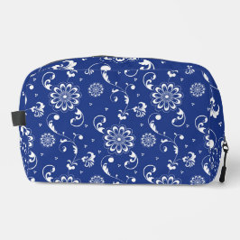 NECESER FLORES Y HOJAS AZULES Y BLANCOS ORNADOS