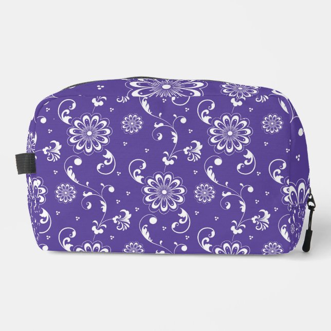 NECESER FLORES Y HOJAS DE PURPLE Y BLANCO ORNADOS (Anverso)