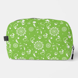 NECESER FLORES Y HOJAS VERDES Y BLANCAS ORNADAS