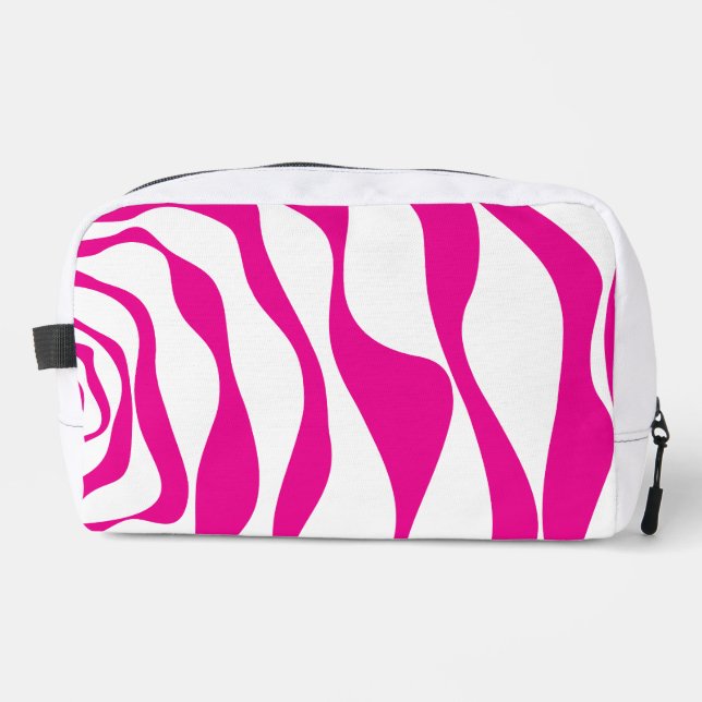 Neceser Flujo y reflujo 4 en Magenta y Blanco (Anverso)