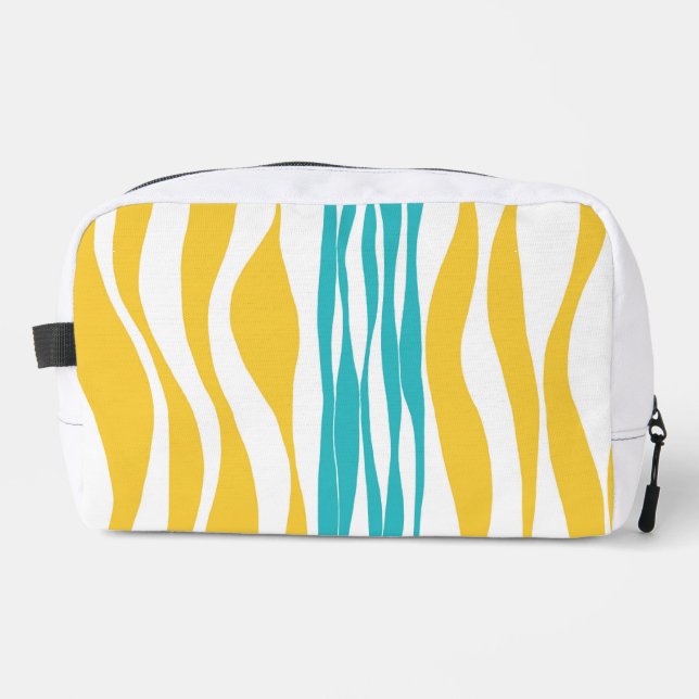 Neceser Flujo y reflujo - Turquesa y amarillo (Anverso)