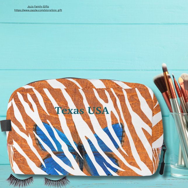 Neceser Fondo naranja colorido personalizado Mariposa (Subido por el creador)
