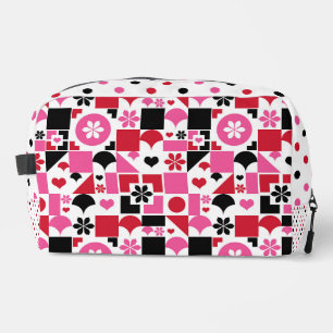 NECESER FORMAS Y PUNTOS GEOMÉTRICOS ROJOS Y NEGROS