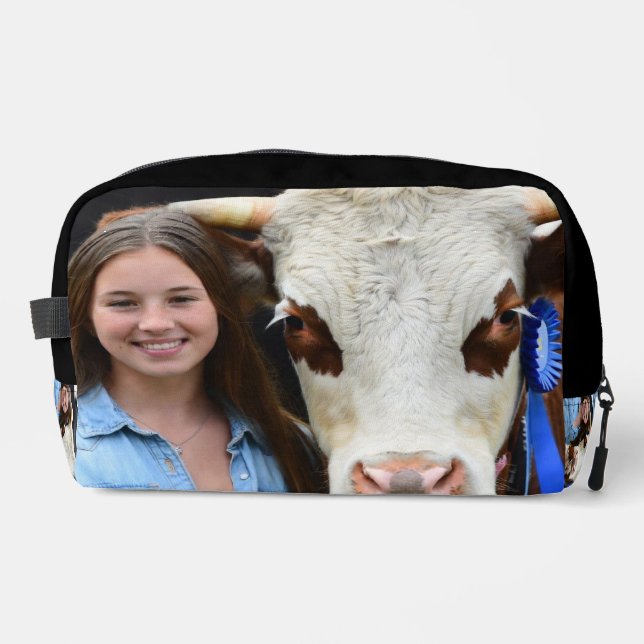 Neceser Foto de vaca de exposición de ganado personalizada (Anverso)