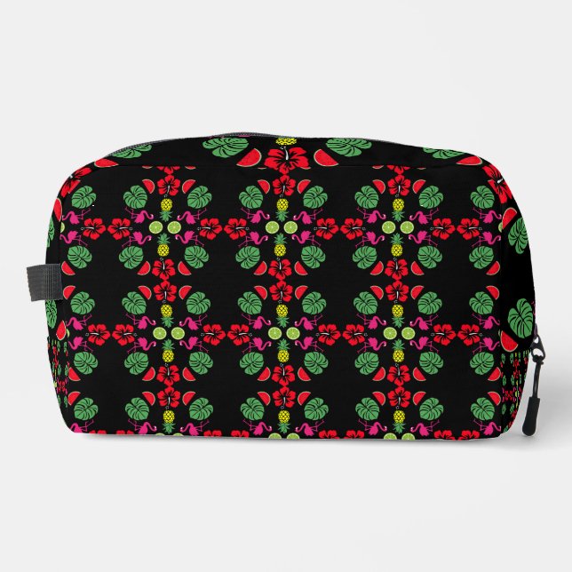 Neceser Frutas tropicales florales estampadas (Anverso)