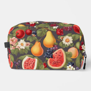 Neceser Frutas variadas, hojas exuberantes y flores maravi