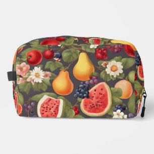 Neceser Frutas variadas, hojas exuberantes y flores maravi