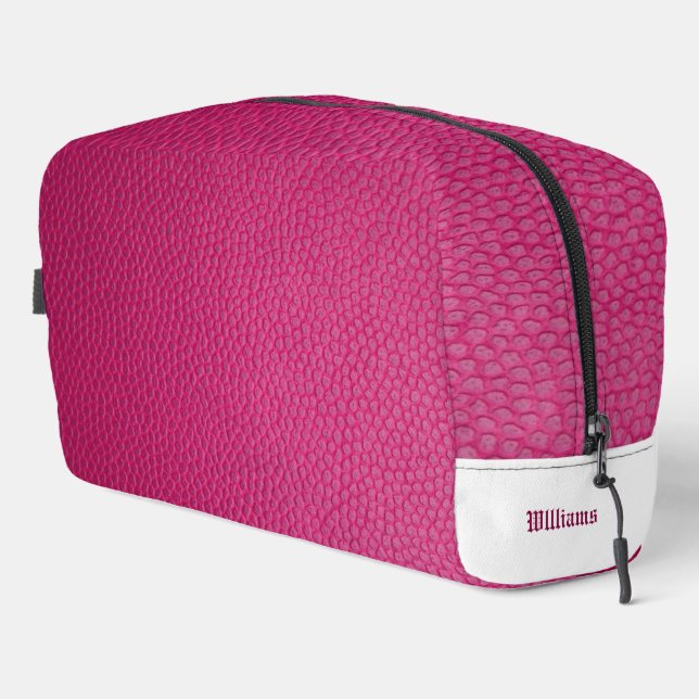 Neceser Fuchsia Faux Toiletry Bag (Esquina derecha)