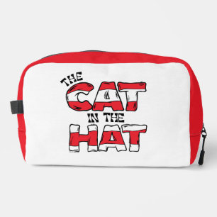Neceser Gato en el Gorra   Texto de franja roja y blanca
