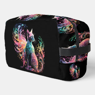 Neceser Gato Holográfico Espectral: Un Prisma de Elegancia