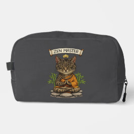 Neceser Gato Maestro Zen Divertido Regalo Gato Tabby Gris