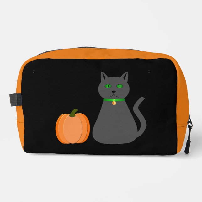 Neceser Gato y calabaza de Halloween (Anverso)