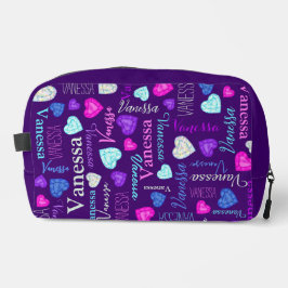 Neceser Gemstones corazones nombre personalizado color Van