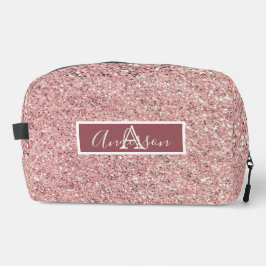 Neceser Girly Rosa Purpurina de oro Esparkles Monograma No