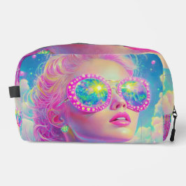 Neceser Glamorosa mujer neón con gafas de espuma