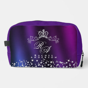 Neceser Glittering Crown Monograma Azul morado
