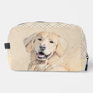 Neceser Golden Retriever Pintura Cute Arte Perro Original