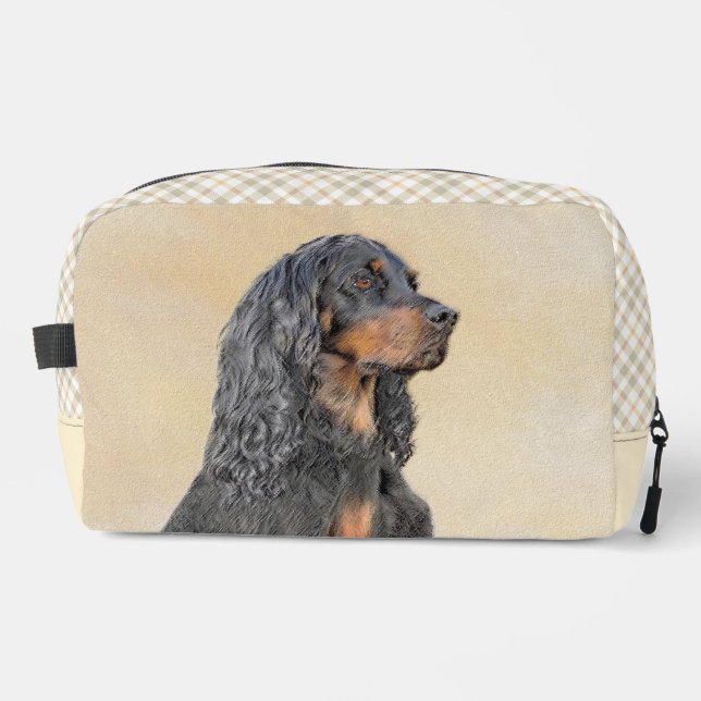 Neceser Gordon Setter Pintando Arte Perro Original Negro C (Anverso)