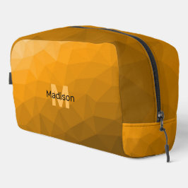 Neceser Gradiente naranja patrón de malla geométrica Monog