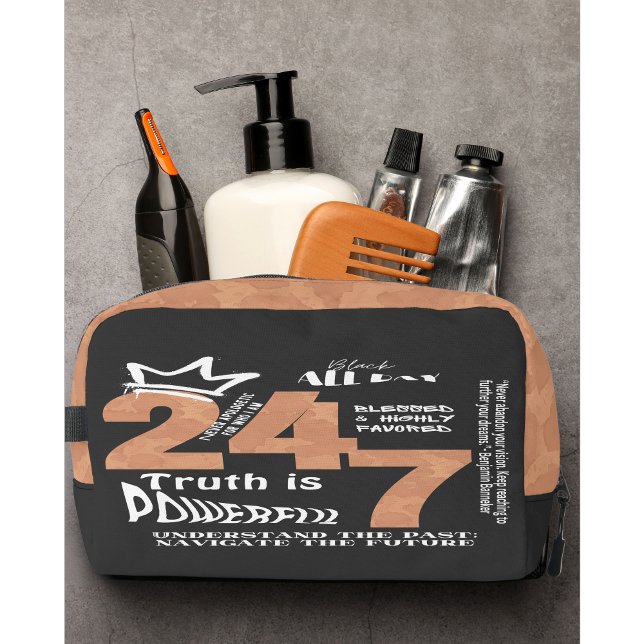 Neceser Gráfico de eslóganes Black All Day 24/7 (Subido por el creador)