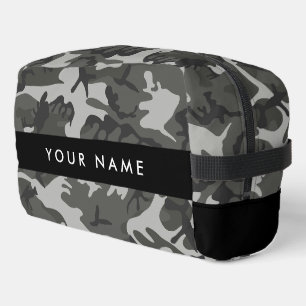 Neceser Gray Camouflage Pattern, Your name, Personalize