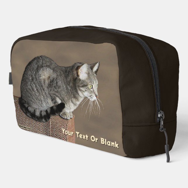 Neceser Gris ahumado gato de tabulación (Esquina derecha)