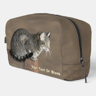 Neceser Gris ahumado gato de tabulación