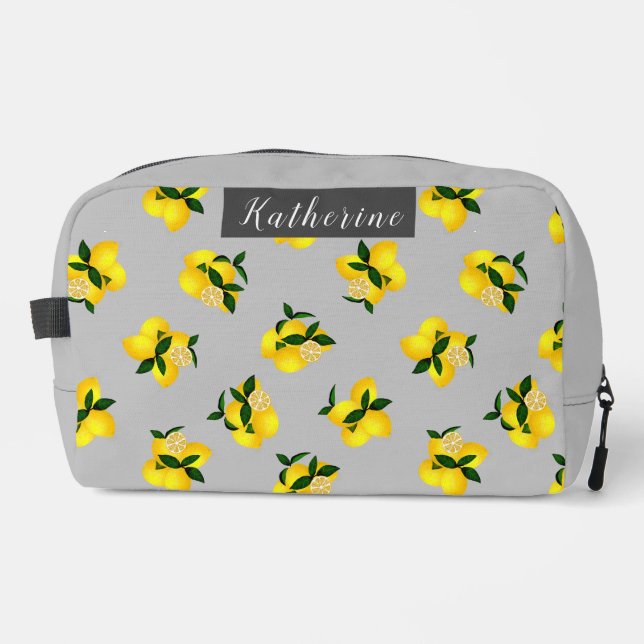Neceser Gris de Moda limón (Anverso)