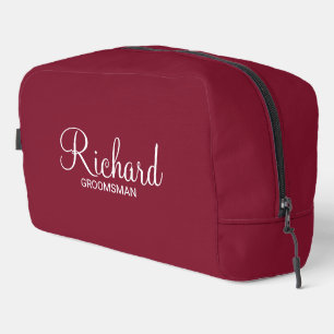 Neceser Groomsman personalizado con guión moderno
