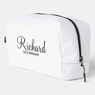 Neceser Groomsman personalizado con guión moderno