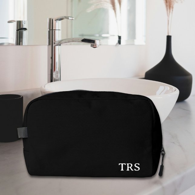 Neceser Groomsmen Monogramado personalizado Regalo negro (Subido por el creador)
