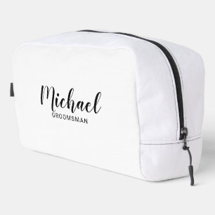 Neceser Groomsmen personalizado de escritura moderna