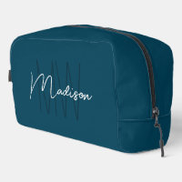 Guion de nombre de monograma moderno azul