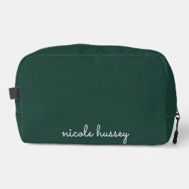 Neceser Guión verde de emergencia | Monograma moderno con