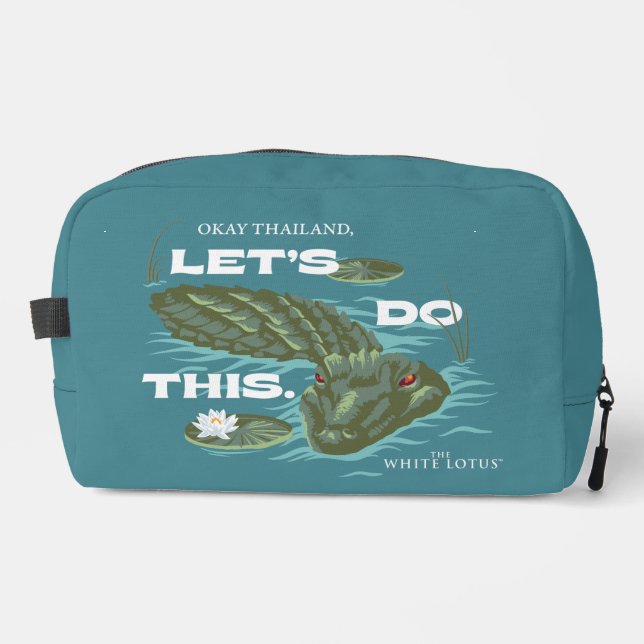 Neceser "Hagamos esto", lagarto - El Lotus blanco (Anverso)