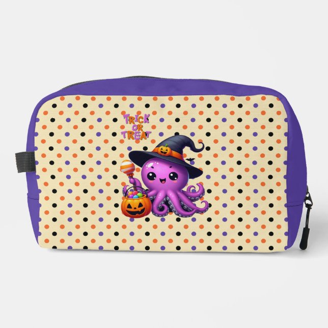 Neceser Halloween de pulpo truco o truco (Anverso)