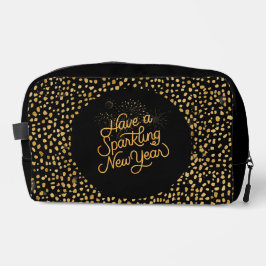 Neceser Happy New Year Celebrate,Gold Pixels 