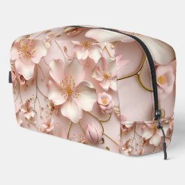 Neceser Hermosa flor pastel rosa suave impresa