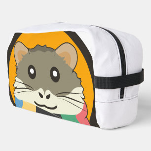 Neceser Hermoso hámster personalizado con una bufanda mult