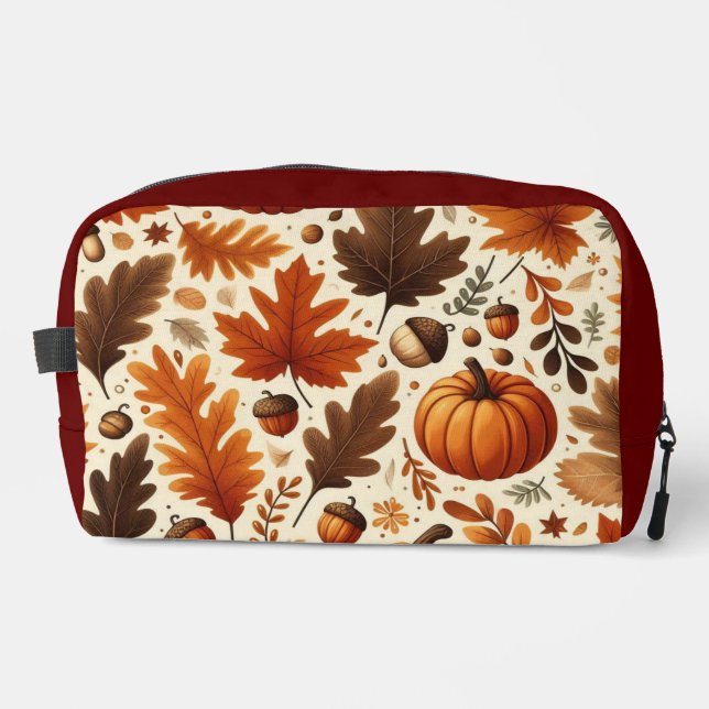 Neceser hojas/calabazas/bellotas clásicas Otoño (Anverso)